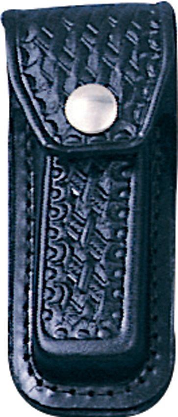 Sheaths Leather Belt Pouch - Black Basket Weave Medium