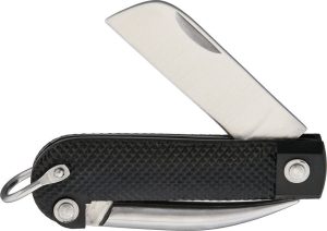 J. Adams Navy Jacks Folding Knife Stainless Sheepsfoot Black