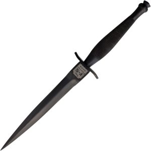 J. Adams Sheffield Commando Dagger 7" Black Fixed Blade