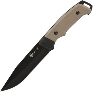 Reapr Brigade Fixed Blade Knife 5" 420 Stainless Black Tan G10