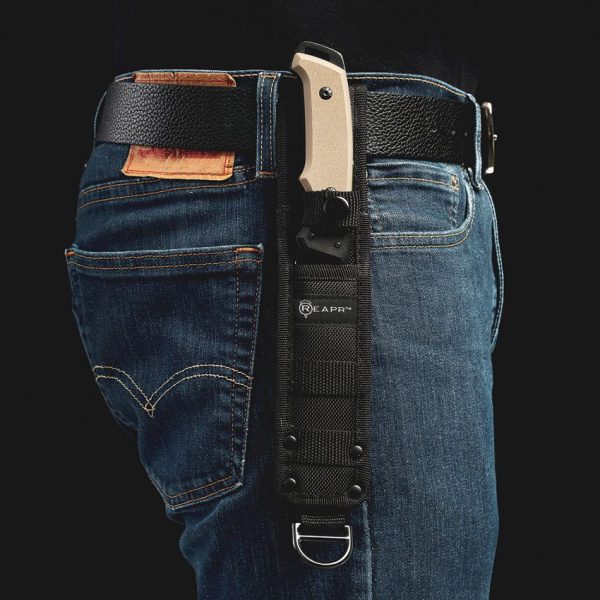 Reapr Brigade Fixed Blade Knife 5" 420 Stainless Black Tan G10