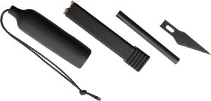 SHOZFR.jpg Shomer-Tec Zip Fire Ferrocerium Fire Starter - Black HDPE