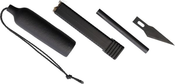 Shomer-Tec Zip Fire Ferrocerium Fire Starter - Black HDPE