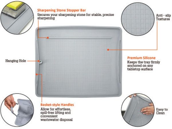 Sharpal Sharpen-No-Mess Silicone Tray - Gray