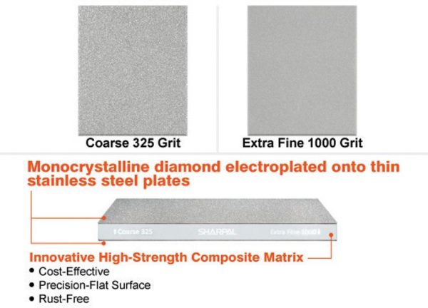 Sharpal Dual-Grit Diamond Stone - Coarse/Extra Fine