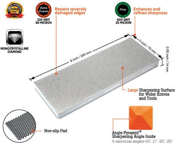 Sharpal Dual-Grit Diamond Stone - Extra Coarse/Fine