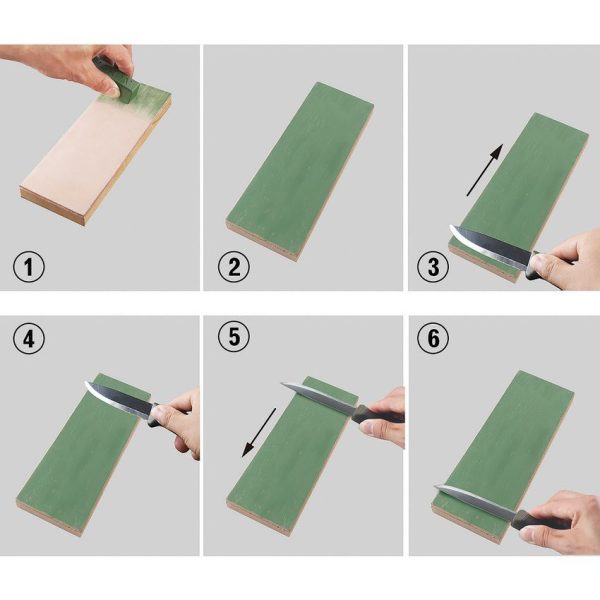 Sharpal Leather Honing Strop - Beech Wood Block