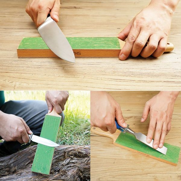 Sharpal Double-Sided Leather Strop - Wood Handle