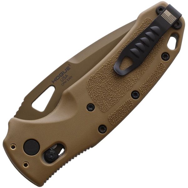 Sig Tanto Folder Tan Drop Point CPM S35VN Knife