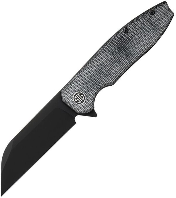 SIG KARAK Linerlock Grey Black Folding Knife Micarta