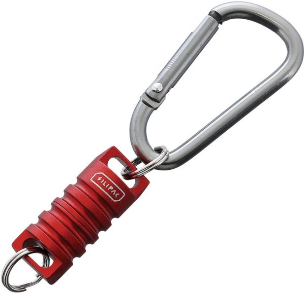 Silipac Mag-Beads Aluminum Red Aircraft Carabiner