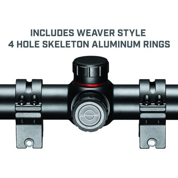 Simmons 8 Point 4-12x40mm Rifle Scope Weaver Rings Black