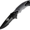 Skallywag Tactical Orca Linerlock Black Aluminum Folding Knife