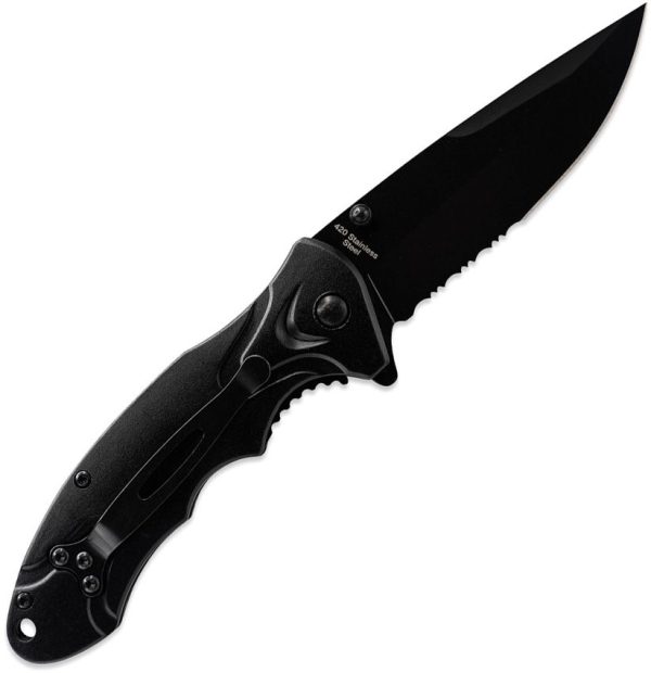 Skallywag Tactical Orca Linerlock Black Aluminum Folding Knife