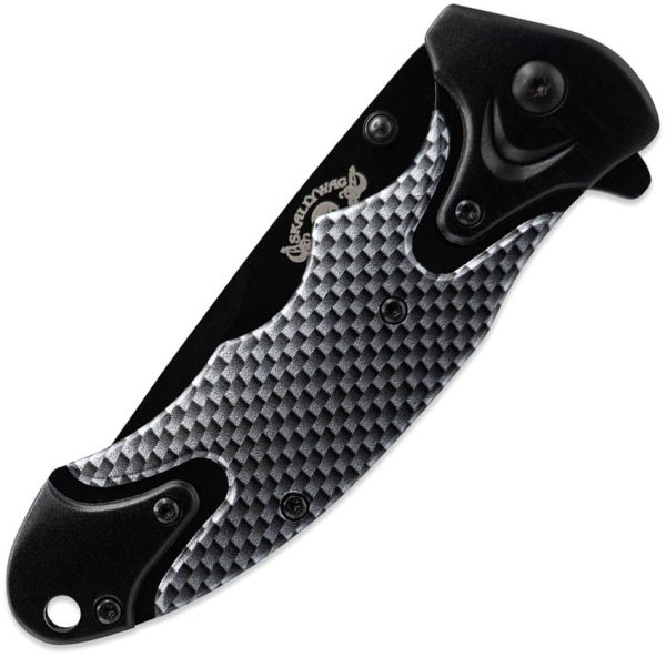 Skallywag Tactical Orca Linerlock Black Aluminum Folding Knife