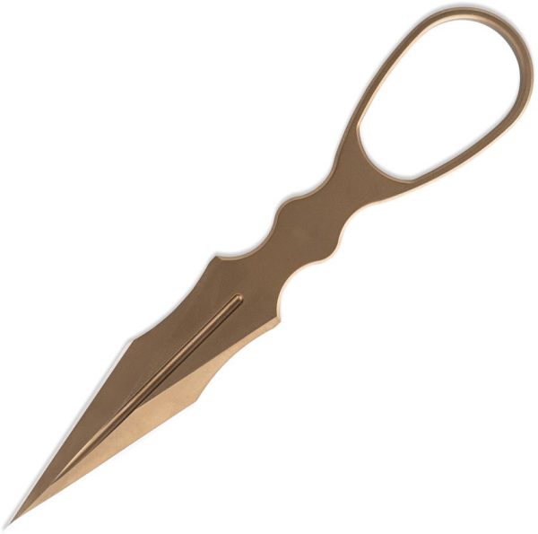 Skallywag Tactical D2 Dagger FDE Fixed Blade Knife 2.5" D2