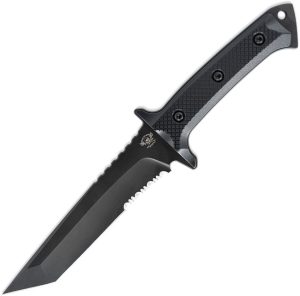 Skallywag Tactical Riptide Fixed Blade Tanto D2 Steel Black