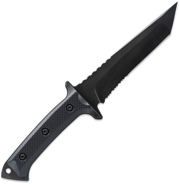 Skallywag Tactical Riptide Fixed Blade Tanto D2 Steel Black