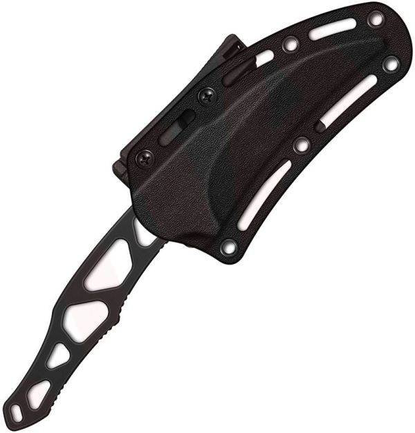Skallywag Tactical Peg Leg Fixed Blade 4" Black 80CrV2 Steel