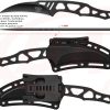 Skallywag Tactical Peg Leg Fixed Blade 4" Black 80CrV2 Steel