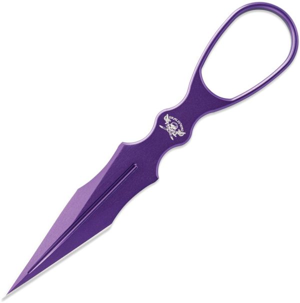 Skallywag Tactical Aluminum Dagger Purple Fixed Blade Knife