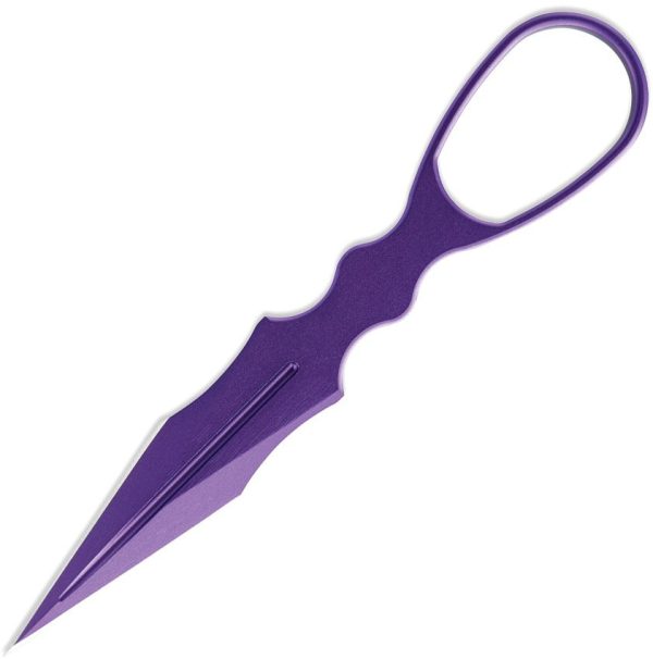 Skallywag Tactical Aluminum Dagger Purple Fixed Blade Knife