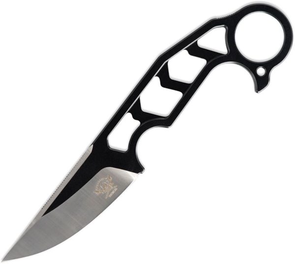 Skallywag Tactical Skeletor Fixed Blade 440C Black Kydex