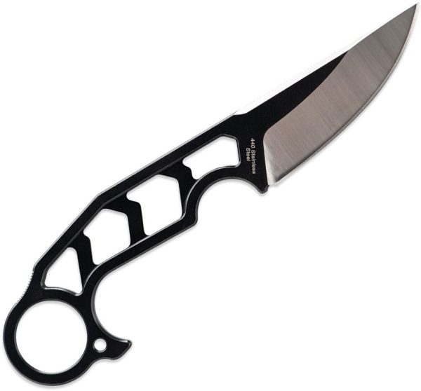 Skallywag Tactical Skeletor Fixed Blade 440C Black Kydex