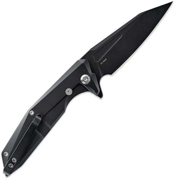 Skallywag Tactical Shadow Beard Framelock Folding Knife D2 Black