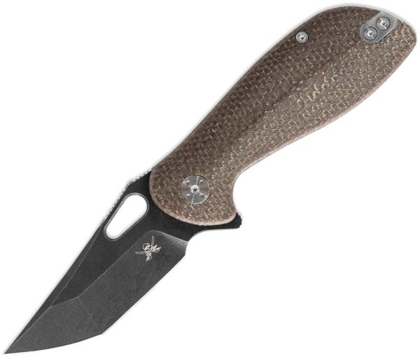 Skallywag Tactical Mudskipper Linerlock Folding Knife Brown Micarta