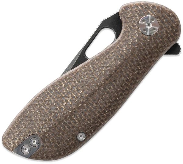 Skallywag Tactical Mudskipper Linerlock Folding Knife Brown Micarta