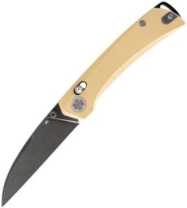 Skallywag Tactical Porpoise Folding Knife Tan G10 N690 Wharncliffe