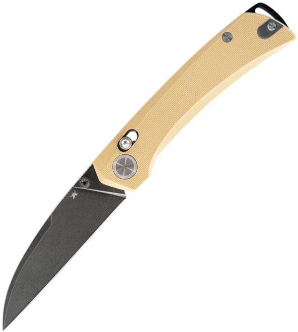 Skallywag Tactical Porpoise Folding Knife Tan G10 N690 Wharncliffe