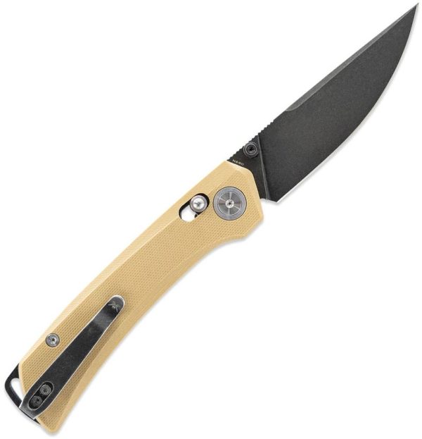 Skallywag Tactical Porpoise Folding Knife Tan G10 N690 Spear