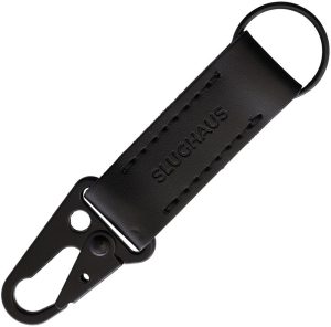 Slughaus Military Leather Keyclip Black
