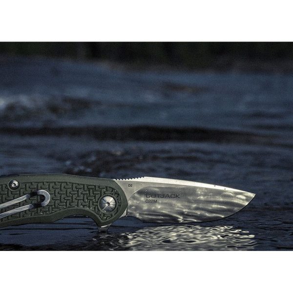 Steel Will Cutjack C22M Linerlock D2 Drop Point OD Green