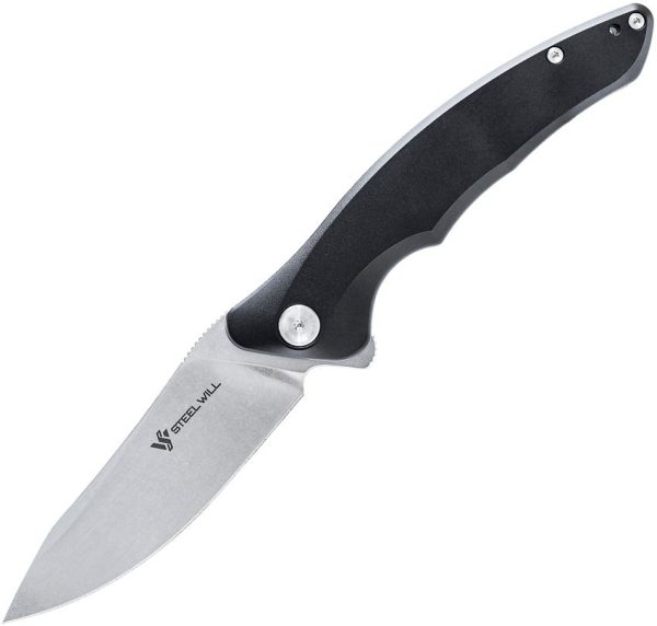 Steel Will Spica F44-01 Linerlock Black Aluminum