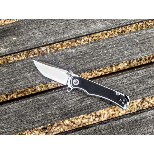 Krudo Karsino 10 LTE Framelock Folding Knife 8Cr13MoV Black G10
