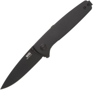 SOG Twitch III Linerlock Folding Knife 154CM Black 3in Blade
