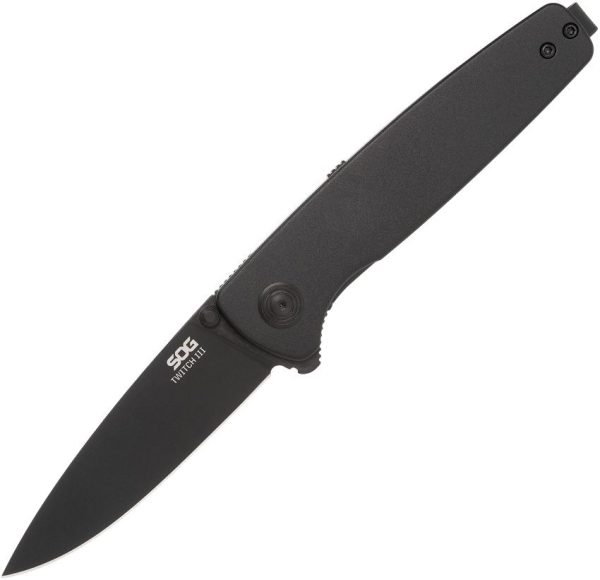 SOG Twitch III Linerlock Folding Knife 154CM Black 3in Blade