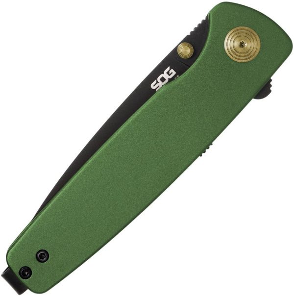 SOG Twitch III Linerlock Folding Knife 154CM Green 3in Blade