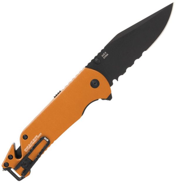 SOG Escape ATK 2.0 Assisted Folding Knife AUS-8 Black Orange