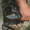SOG Seal XR Clip Point Folding Knife S35VN Black FRN 7"
