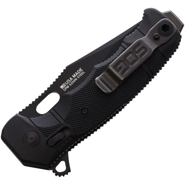 SOG Seal XR Lock Black Folding Knife 4" Blade