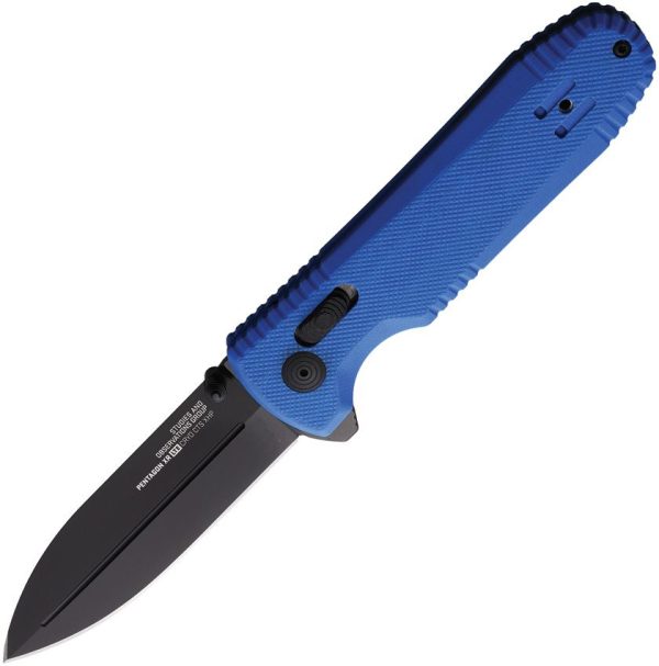 SOG Pentagon XR Linerlock Folding Knife - Blue G10