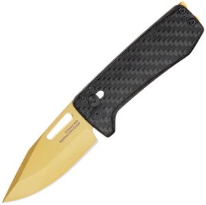 SOG Ultra XR Lock Carbon Folding Knife CPM S35VN Gold