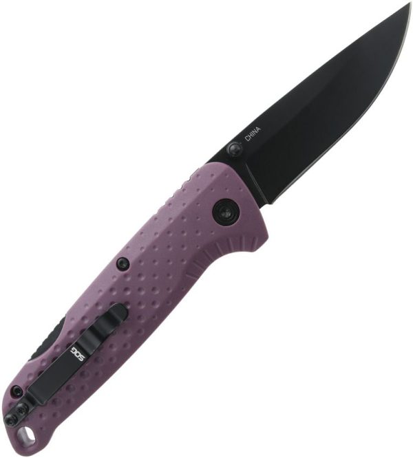 SOG Adventure Lockback Purple PVD Coated Blade