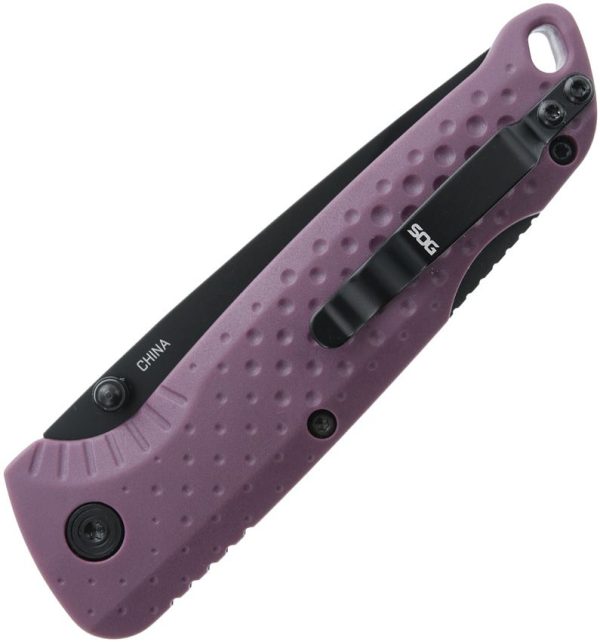 SOG Adventure Lockback Purple PVD Coated Blade