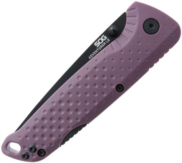 SOG Adventure Lockback Purple PVD Coated Blade