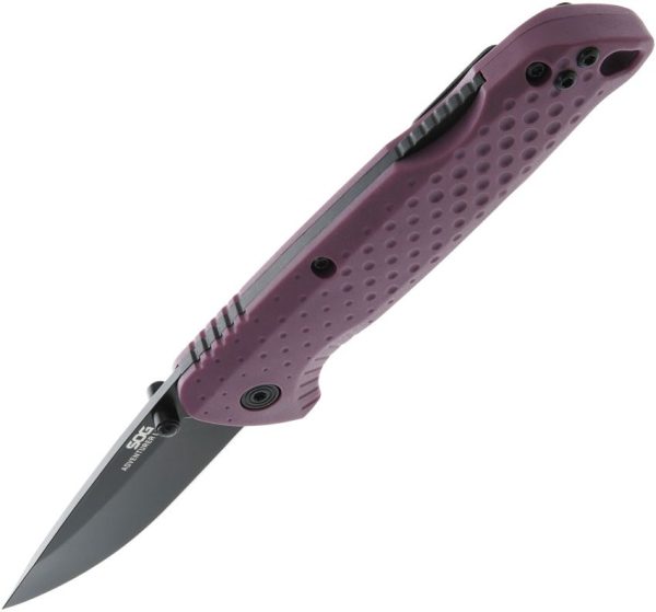 SOG Adventure Lockback Purple PVD Coated Blade